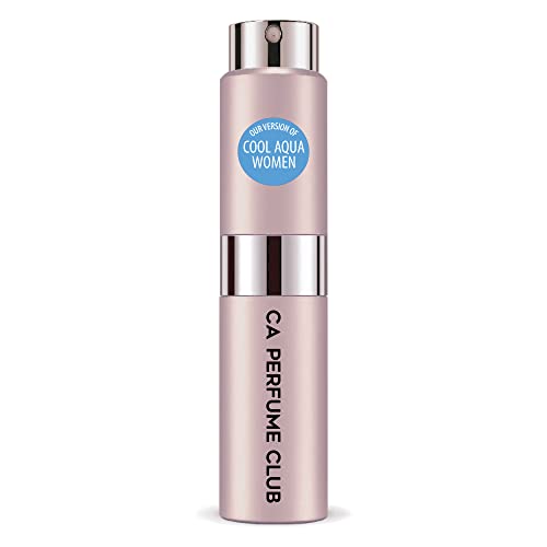 CA Perfume Impression of Cool Aqua Women For Women Replica Version Fragrance Dupes Concentrated Long Lasting Eau de Parfum Spray Refillable Atomizer Bottle 0.27 Fl Oz/8ml-X1