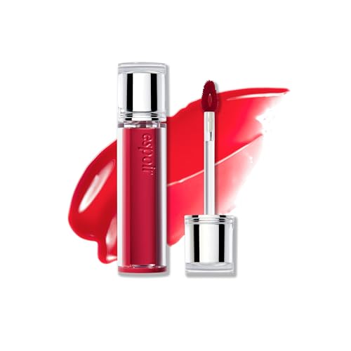 Espoir Couture Lip Tint Glaze #12 Cherry Sorbet 0.14oz | Volumizing Lip Stain with Syrupy Shine | Long-Lasting & Vibrant Color for Radiant Lip Look | Moisturizing & Glossy Lip Tint | Korean Lip Makeup