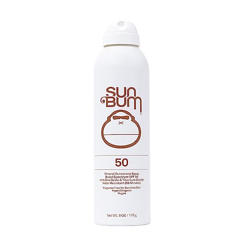Sun Bum Mineral SPF 50 Sunscreen Body Spray | Water-Resistant Broad Spectrum Moisturizing Sunblock with Vitamin E | Hypoallergenic |Hawaii 104 Act Compliant (Octinoxate & Oxybenzone Free) | 6 oz