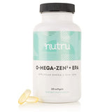 Nutru O-Mega-Zen3 +EPA Vegan Omega 3 Supplement - Fish Oil Alternative - Premium Marine Algal Based Omega-3 DHA and EPA Fatty Acids - Carrageenan Free - 120 Softgels