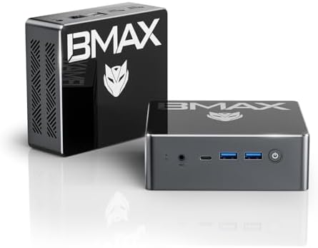 Bmax B4 Turbo Mini PC N150 Windows 11 Pro, 13th Small Desktop Computer(up to 3.6GHz),16GB RAM 512GB SSD, 4 Cores 4 Threads Micro Tiny Compact Office Home Computers