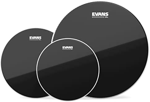 Evans Drum Heads - Black Chrome Tompack, Rock (10 inch, 12 inch, 16 inch)