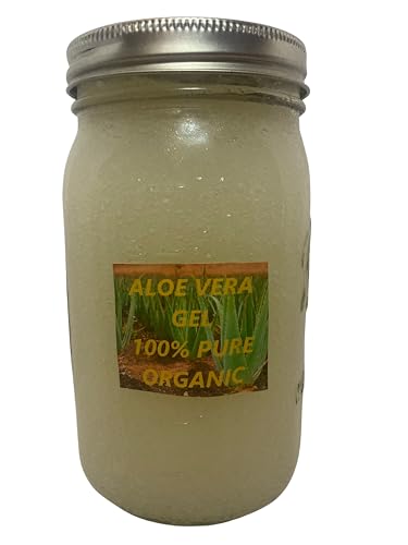Aloe Vera Gel 100% Pure Natural (Unprocessed) Organic, no additives, chemicals, thickeners or water added. Just pure aloe vera (8 oz)