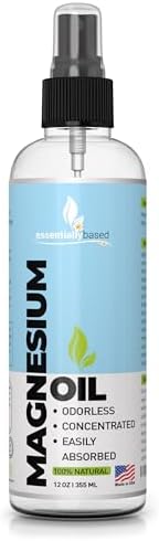 Pure Magnesium Oil Spray 12oz - Topical Magnesium Spray for Sleep Extra Strength - Less Sting - Less Itch - 100% Natural and Organic Oil - Made in USA
