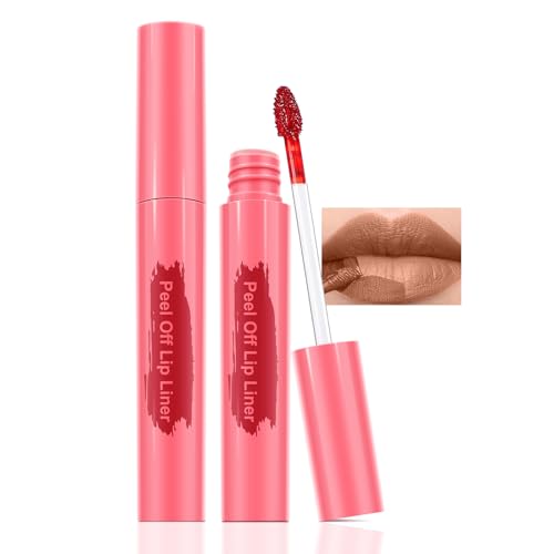 Lip Liner - Lip Stain Peel Off, Long-Lasting Moisturizing Waterproof Lip Stain Transfer-Proof with Matte Finish Stay on All Day (Nude, Pack of 1)