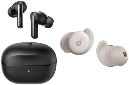 Soundcore Sleep A20 by Anker Bluetooth Earbuds with Life P3i Noise Cancelling Earbuds, Small Design for Side Sleepers, 80H Playtime, Stream Content via Bluetooth 5.3, Sleep Monitor, Personal Alarm