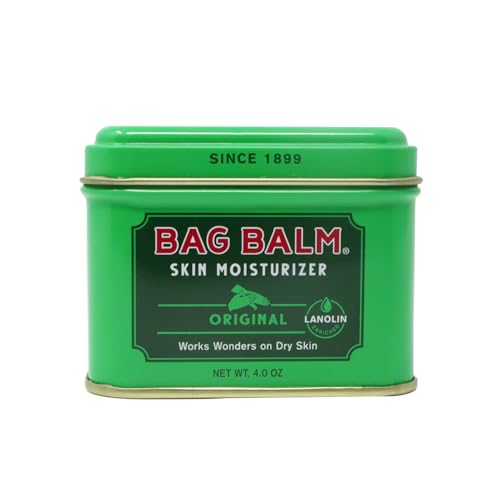 Bag Balm Skin Moisturizer - Full Body Hydrating Skin Care: Dry Hands, Lips, Face, Feet & More - Unscented, Cruelty & Paraben Free - Day & Night, Men & Women, Vermont's Original (4oz Tin, Made in USA)