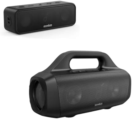 Soundcore 3 Bluetooth Speaker Motion Boom Outdoor Speaker with Titanium Drivers, BassUp Technology, IPX7 Waterproof, 24H Playtime, App
