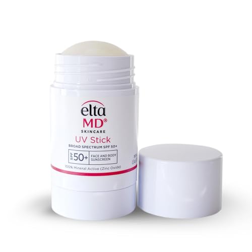 EltaMD UV Stick Sunscreen for Face and Body, Mineral SPF 50+ Face Stick Sunscreen with Zinc Oxide, Travel Size, 1.3 oz