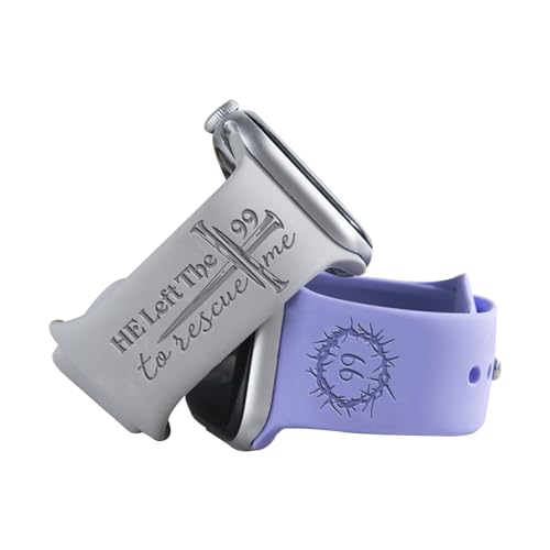 Christian Personalized Strap, Engraved Silicone Strap Bands 38mm 40mm 41mm 42mm 44mm 45mm 49mm Bible Quote Sport Band Replacement With Series 8 7 Se 6 5 4 3 2 1