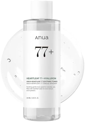 Anua Heartleaf 77 Soothing Toner I pH 5.5 Trouble Care, Calming Skin, Refreshing, Hydrating, Purifying, Cruelty Free, Vegan,(250ml / 8.45 fl.oz.)