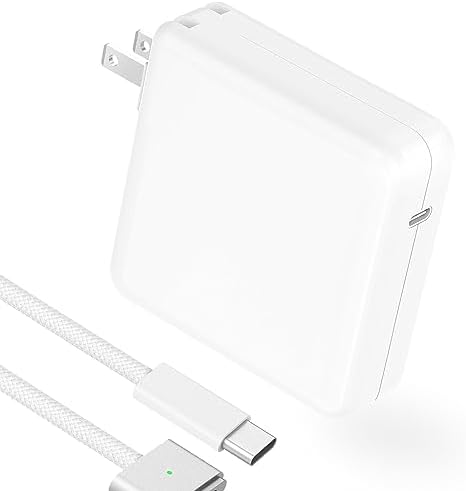 Charger for MacBook Pro 14 16 inch 2024 2023 2022 2021 M4 M3 M2 M1, M2 M3 MacBook Air 13 15 inch, 96W / 70W USB C Power Adapter, 6.6FT USB C to 3 Braided Cable LED, Powerful Connect, Original Quality