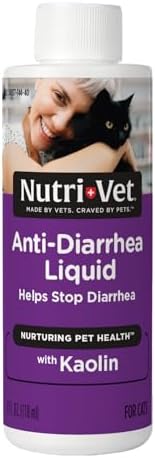 Nutri-Vet Anti-Diarrhea Liquid for Cats | Helps Sooth Upset Stomach and Stop Diarrhea | 4oz