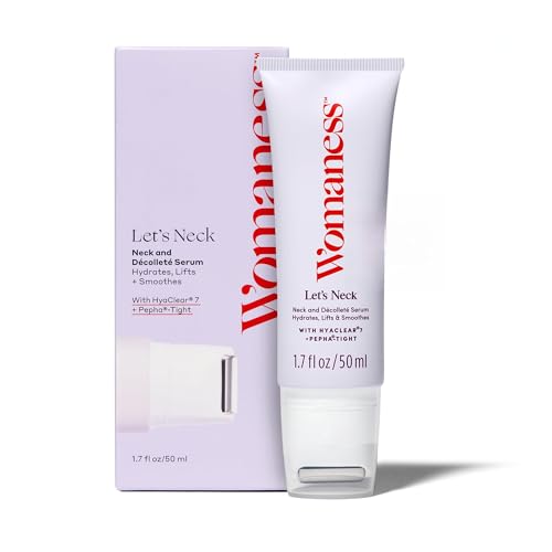 Womaness Let's Neck Firming Serum - Roll On Neck Creams for Tightening and Firming - Daily Crepey Skin Treatment to Smooth Neck Wrinkles & Sagging Skin - Hydrate, Tighten and Lift (50ml)