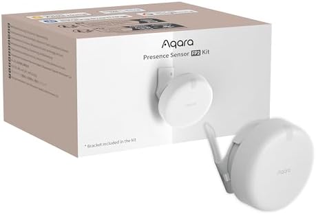 Aqara Presence Sensor FP2 Bracket Set, mmWave Radar Wired Motion Sensor, Zone Positioning, Multi-Person & Fall Detection, High Precision, Supports HomeKit, Alexa and Home Assistant