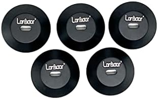 Adhesive Security Plate with Slot for Cables to Lock Down Laptops, Tablets, Monitors and Other Devices (Black 5Pack)