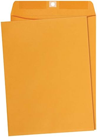 Amazon Basics 9 x 12-Inch Clasp Kraft Envelopes, Gummed, 100-Pack