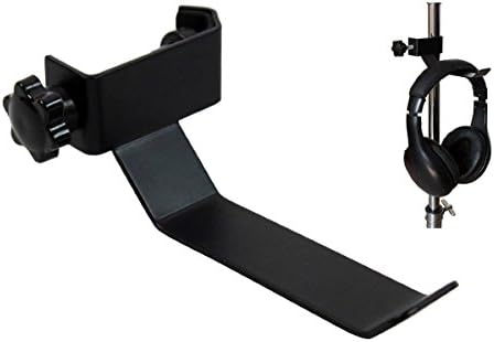 Black Headphone Headset Tambourine Holder Hanger Clip Stand for Microphone/Musical Stand