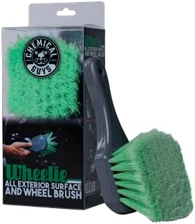 Chemical Guys ACCG08 Wheelie All Exterior Surface and Wheel Brush (Safe for Cars, Trucks, SUVs, RVs, Motorcycles, & More) Green