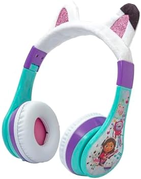 eKids Gabbys Dollhouse Kids Wireless Headphones for Kids, Bluetooth Headphones with Microphone Includes Aux Cord, Kids Headphones for School, Home, or Travel