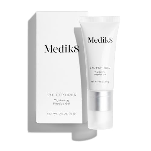 Medik8 Eye Peptides - Firming, Hydrating Daily Under Eye Gel - Smoothing, Tightening, Anti-Aging - Gently Smooths and Plumps Wrinkles - 0.5 oz