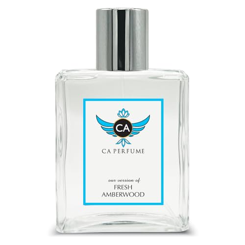 CA Perfume Impression of Fresh Amberwood For Women & Men Replica Fragrance Dupes Eau de Parfum Spray Bottle 3.4 Fl Oz/100ml-X1