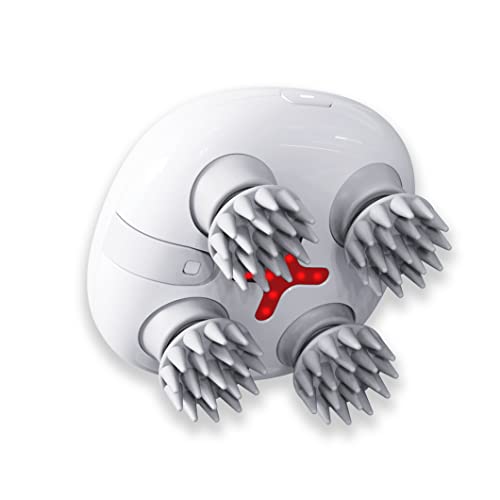 HaoToning Portable Electric Mini Scalp Massager, Head Scratcher for Hair Growth, Deep Clean and Stress Relax, IPX7 Waterproof Rechargeable, Pets Massager