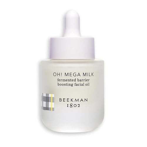 Beekman 1802 Oh! Mega Milk Facial Oil - Hydrating Vitamin C & Niacinamide Serum - Repairs Skin Barrier & Reduces Dark Spots For Aging Skin - Fragrance Free, Sensitive Skin Safe