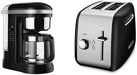 KitchenAid 12 Cup Coffee Maker (KCM1209OB) and 2 Slice Toaster (KMT2115)