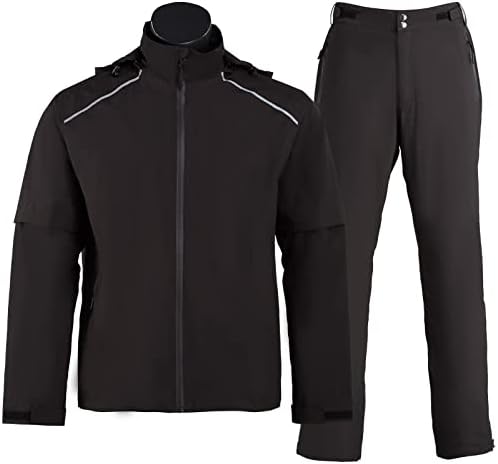 K.E.J. Men's Golf Pants and Jacket Waterproof Rain Suit Lightweight Jacket Raincoat Hiking Fishing Hunting Clothes for Men