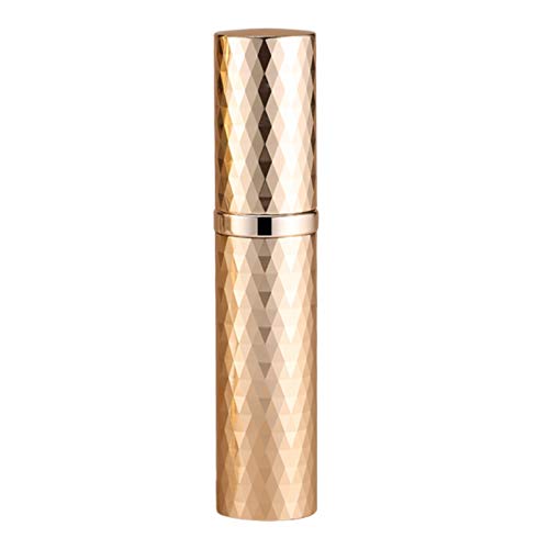 Refillable Portable Mini Perfume Atomizer for Travel, 5ml Luxury Empty Leakproof Pump Perfume Spray bottle Atomizer for Man and Woman (Z-Gold)