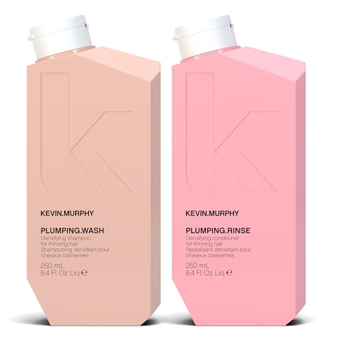 KEVIN.MURPHY PLUMPING.WASH & RINSE - Densifying Shampoo for Thinning Hair - Thickening Hair Conditioner - For Fine, Thin & Ageing Hair - 250 mL / 8.4 fl oz - 2 Pack