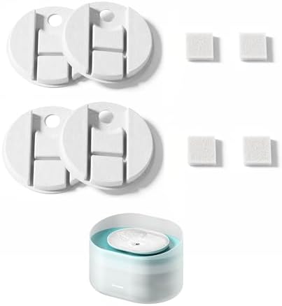 PETLIBRO Replacement Filters for Capsule Dog Fountain PLWF008, 2 Month Set of Filters for Dog Water Dispensers, 4 Count Pack, White