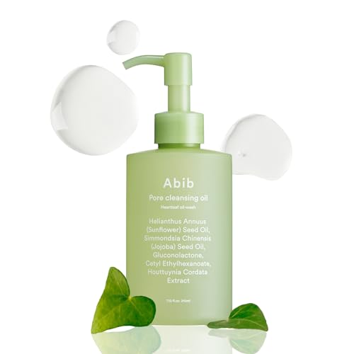 Abib Pore Cleansing Oil Heartleaf Oil-Wash 7.10 fl oz / 210ml I Gentle Cleansing Oil for Sensitive Skin, Mild Cleanser, Blackheads, Pore Care, Double Cleansing, Korean Skincare