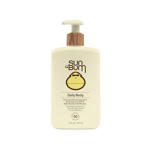 Sun Bum Daily SPF 50 Sunscreen Body Lotion| Broad Spectrum Moisturizing Sunblock with Vitamin E | Vegan and Hawaii 104 Act Compliant (Octinoxate & Oxybenzone Free) | Dermatologist Tested | 8 Fl Oz