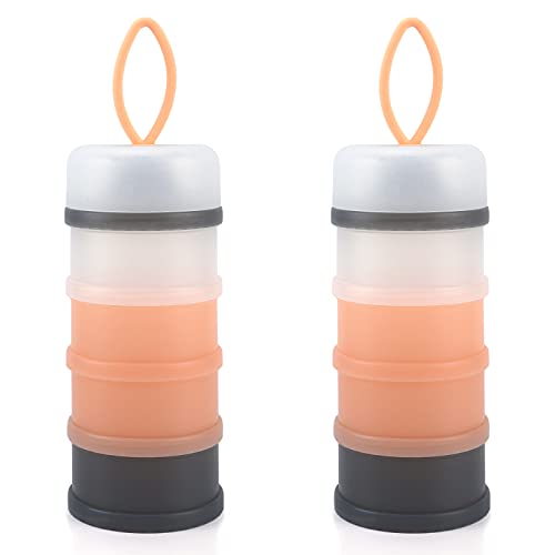 Accmor 2 Pack Baby Formula Dispenser On The Go, Stackable Non-Spill Portable Milk Powder Kids Snack Storage Container, BPA Free