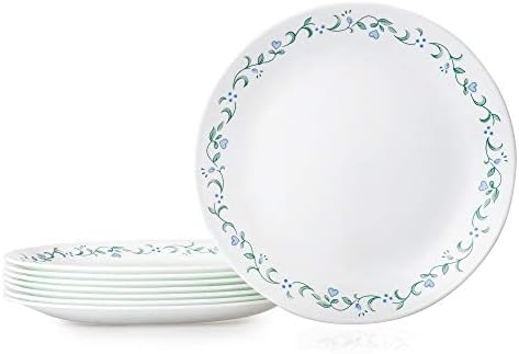Corelle Vitrelle 8-Piece Dinner Plates Set, Triple Layer Glass and Chip Resistant, Lightweight Round , Country Cottage