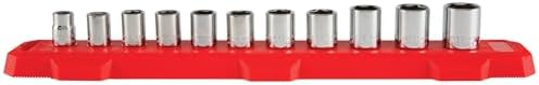 CRAFTSMAN Socket Set, Metric, 3/8" Drive, 6 Pt., 11Piece (CMMT12043)
