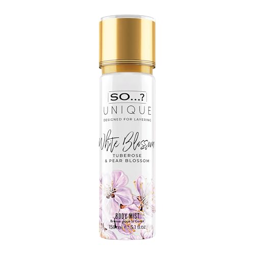 So…?… Unique White Blossom Body Mist - Floral Vanilla Perfume for Women - Over 800 Sprays, Lasting 6 Hours - Ideal Gifts for Women - 5.1 oz