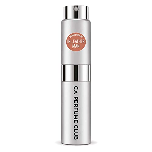 CA Perfume Impression of Etienne A. In Leather Man For Men Replica Version Fragrance Dupes Concentrated Long Lasting Eau de Parfum Spray Refillable Atomizer Bottle 0.27 Fl Oz/ 8ml