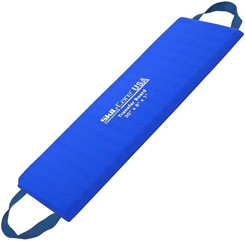 Skil-Care Transfer Board and Slide Board, 30"L x 8"W, 2 Reinforced Handles, Padded Slide Board for Transferring, Easy Move Assist for Senior & Disabled, 450LB Weight Capacity, 708170
