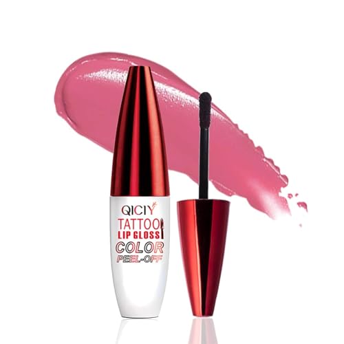 Charm Kiss Peel Off Lip Stain Lip Tint,Waterproof Long-Lasting Tear-off Lip Gloss,Peel Reveal Lip Stain,Peel Off Tattoo Lipsticks,Nonstick Cup Lip Gloss, Tattoo Magic Color Lip Set(1#)