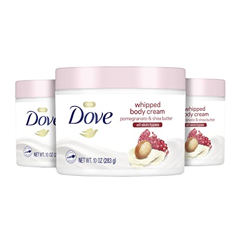 Dove Whipped Body Cream Dry Skin Moisturizer Pomegranate and Shea Butter Nourishes Skin Deeply 10 oz 3 Count