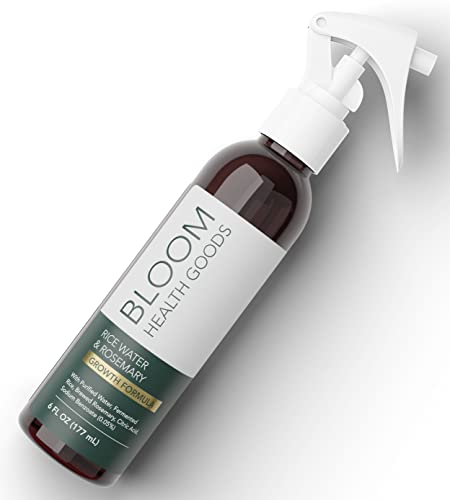 Rosemary & Fermented Rice Water Tonic Growth Spray for Hair Health - Whole Plant Ingredients - 6 Fluid Ounces