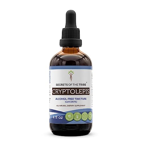 Secrets of the Tribe Cryptolepis Tincture Alcohol-Free Extract, High-Potency Herbal Drops, Tincture Made from Wildcrafted Cryptolepis Sanguinolenta 4 oz