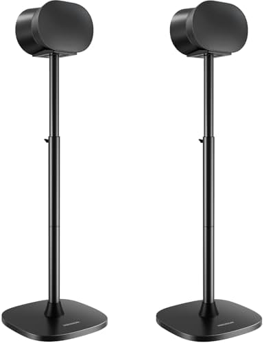Perlegear Speaker Stand for Sonos Era 300, Adjustable Height 33”-42”, Sonos Era 300 Surround Sound Speaker Stand, Floor Speaker Stand Supports up to 13.2 lbs with Cable Management, Pair, PGSS14