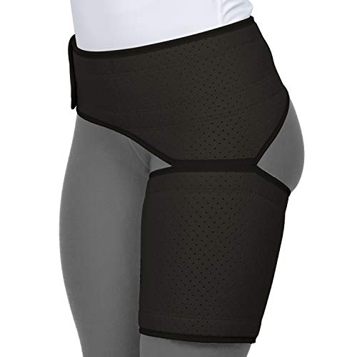 Vive Hip and Groin Brace - Sciatica Brace - Bursitis Hip Pain Relief for Women and Men - Hip Flexor Compression Wrap Support - Thigh, Hamstring Recovery for Joints, Nerve Pulled Muscles and Arthritis