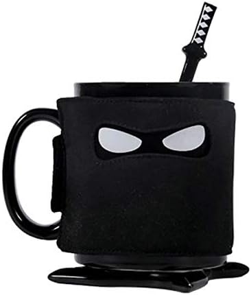 Creative Ninja Shaped Ceramic Coffee Cup, Water Cups With Peculiar Designs, Fashionable Tea Cups (Ninja)