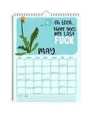 Here We Fucking Go Again 2025 Calendar, 9x12" Calendar 2025, Fucking Calendar 2025 Planner, Trash Talk Wall Calendar, Monthly Friends Advent Calendar, Funny Trash Talk Wall Calendar ﻿