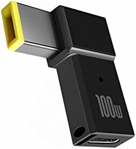 USB C to Slim Tip Laptop Charging Cable Adapter Male Type C to Square Converter for Thinkpad 100W PD Power Supply Extension Cord for Yoga Ideapad Legion T470s T470 T460s T450 T450s ThinkPad X1 Lenovo